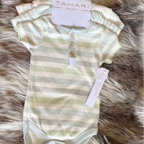 New Tahari Baby 3pk Baby Boy Bodysuit 